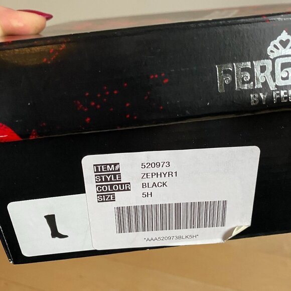 𝅺FERGALICIOUS BNIB Black Tall Riding Brown "Zephyr" - Picture 9 of 10